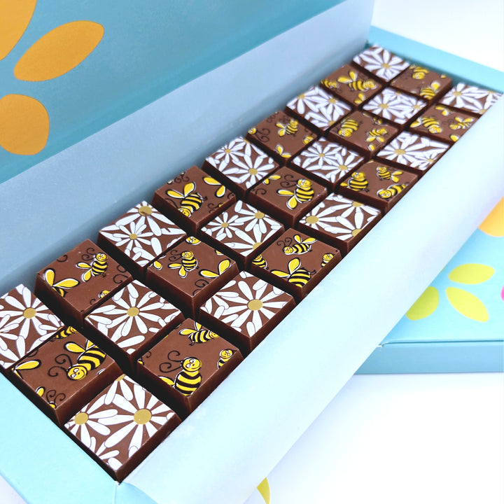 Mosaic Milk Chocolates With Bees & Daisies