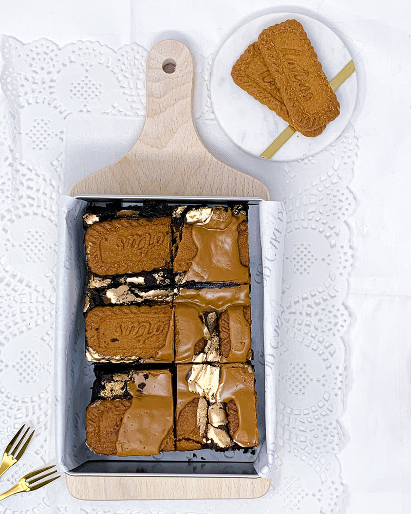 Bea Biscoff - Dark chocolate and Biscoff brownies