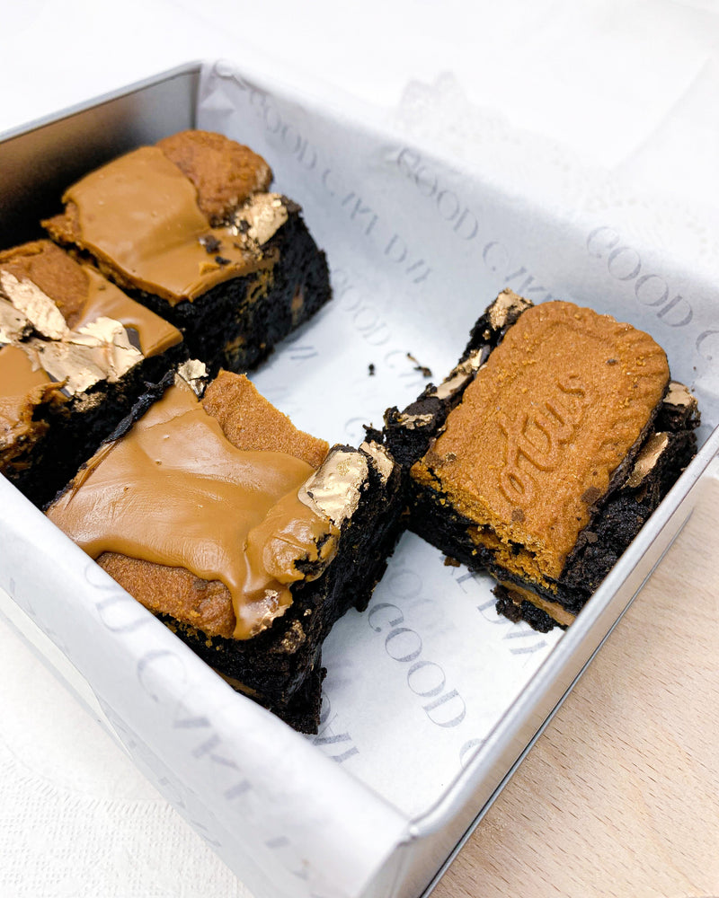 Bea Biscoff - Dark chocolate and Biscoff brownies