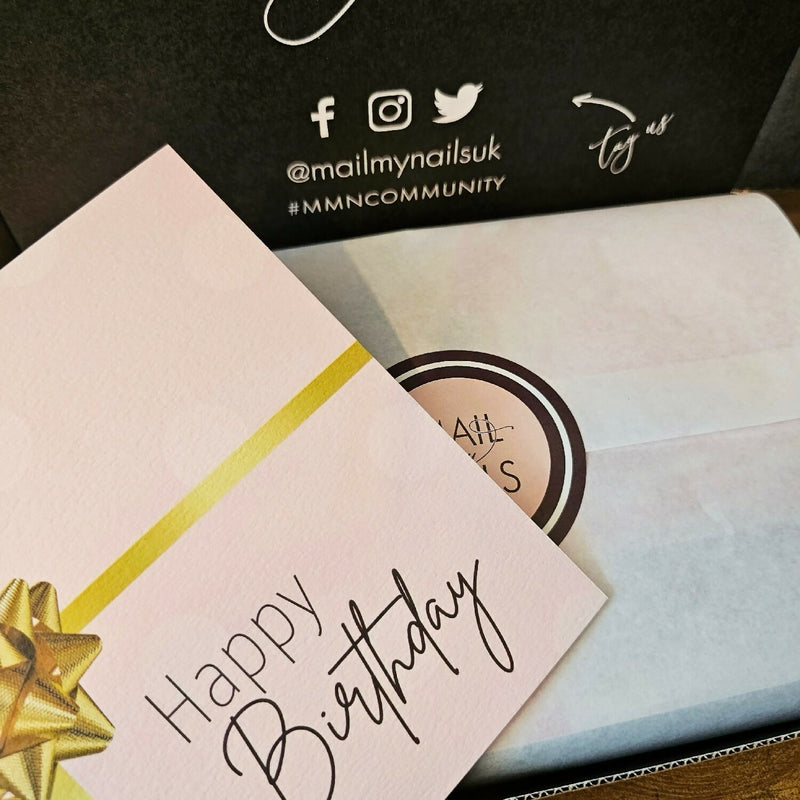 MAIL MY NAILS Birthday packaging