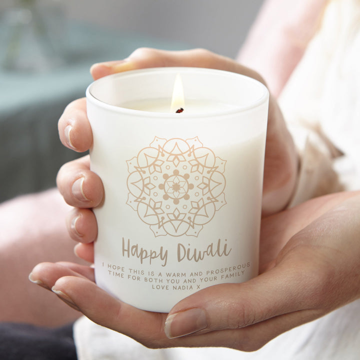 Personalised Diwali Rangoli Candle
