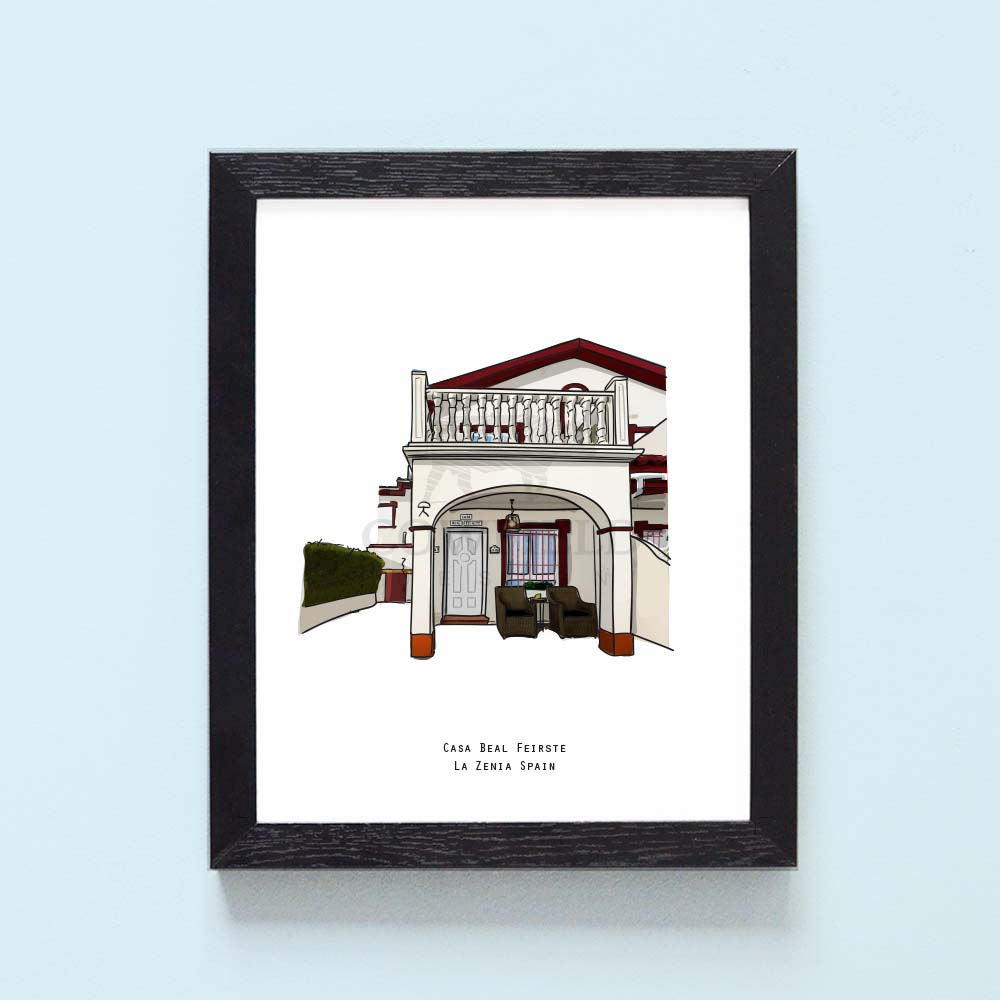 Personalised House Illustration Print