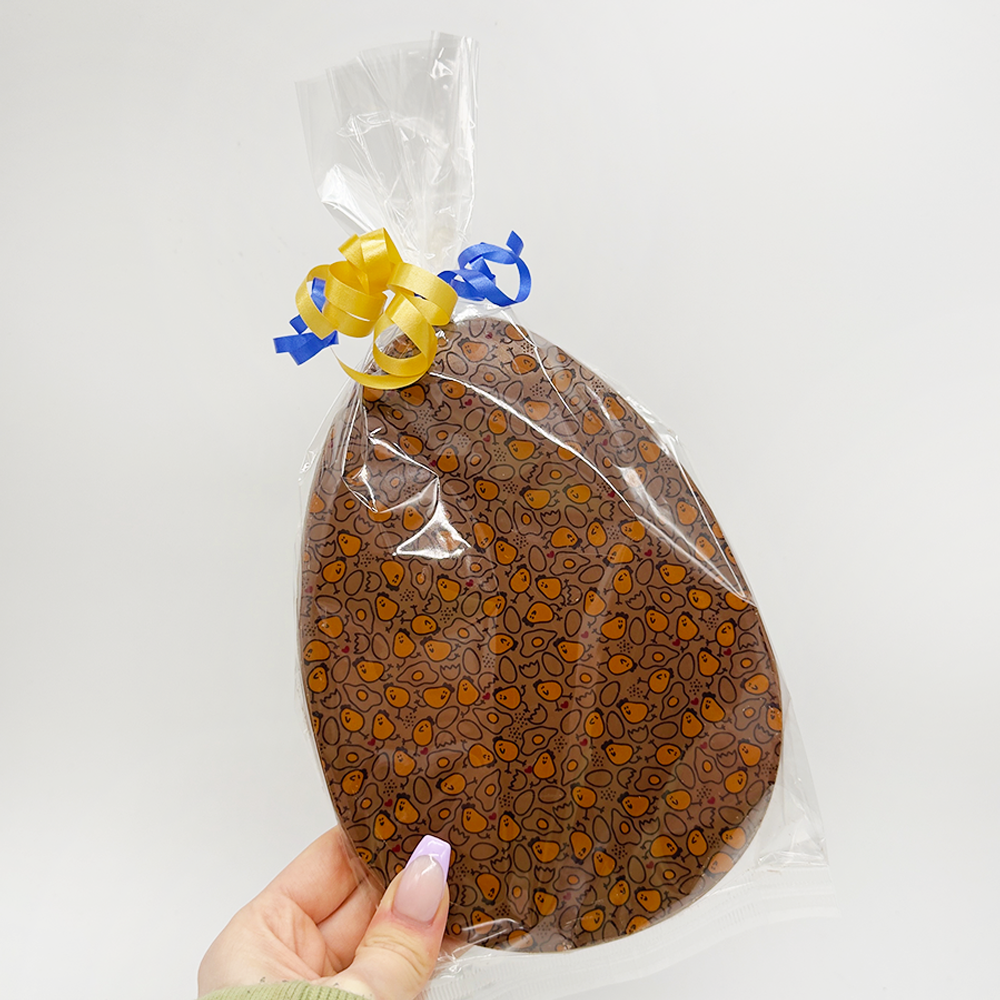Personalised Large Chick & Egg Milk Chocolate Easter Treat