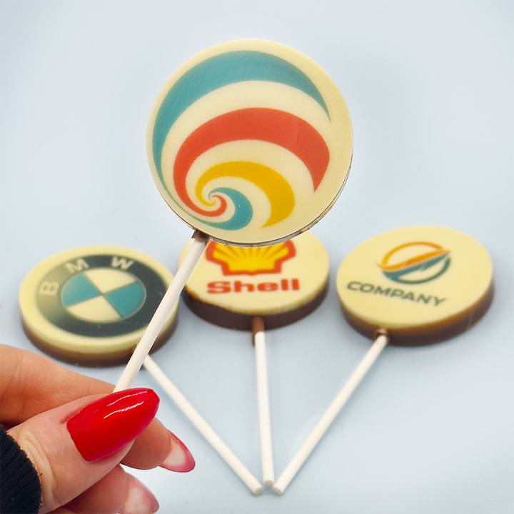 Personalised Corporate Chocolate Lollies – Set of 4
