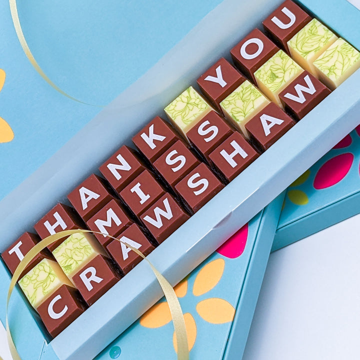Personalised Thank You Belgian Chocolate Box