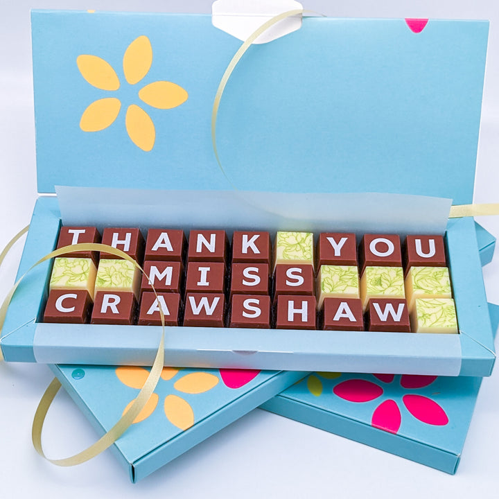 Personalised Thank You Belgian Chocolate Box