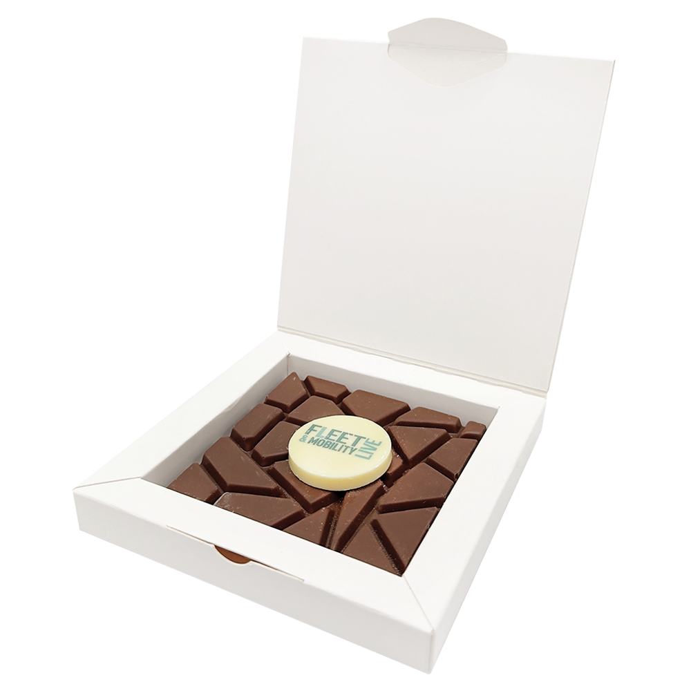 Personalised Milk Chocolate Slab with Branded Topper