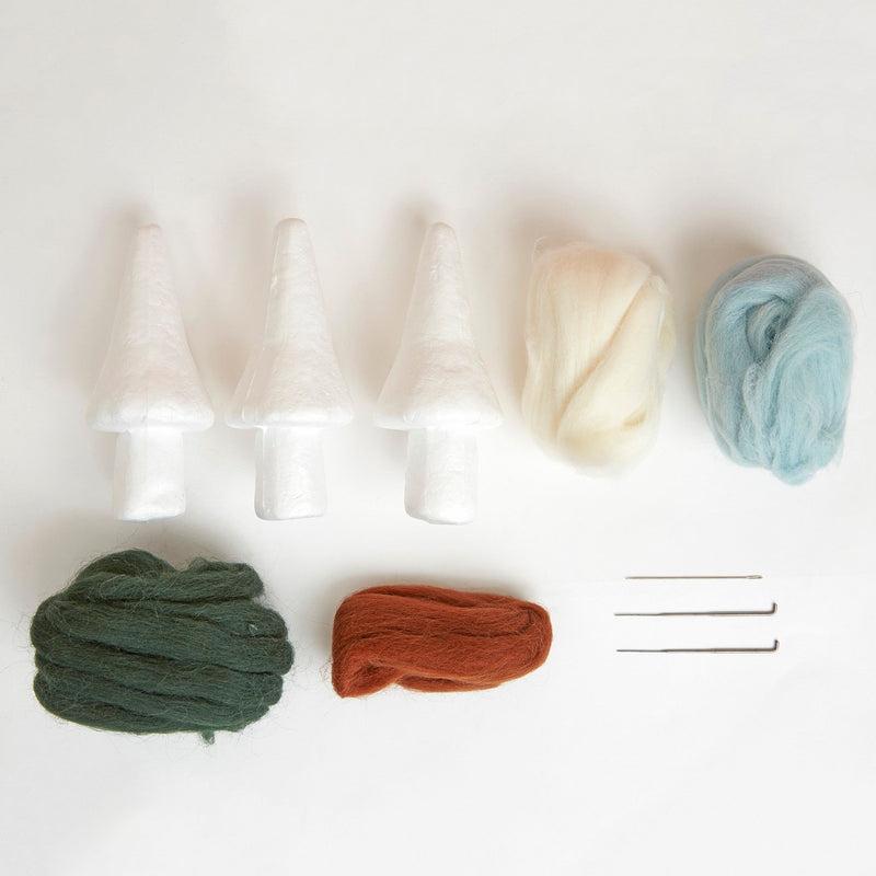 Needle Felting Kit - Tree Trio