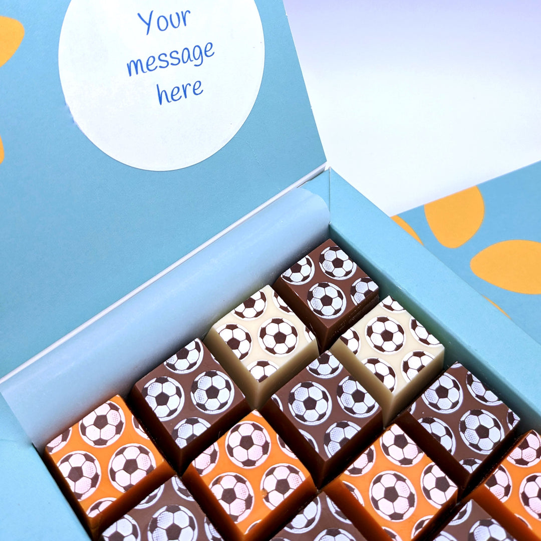 Personalised Football Mosaic Chocolate Box