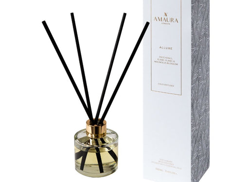 Allure | Patchouli, Ylang Ylang & Magnolia Blossom | Eco-Luxury Reed Diffuser class=