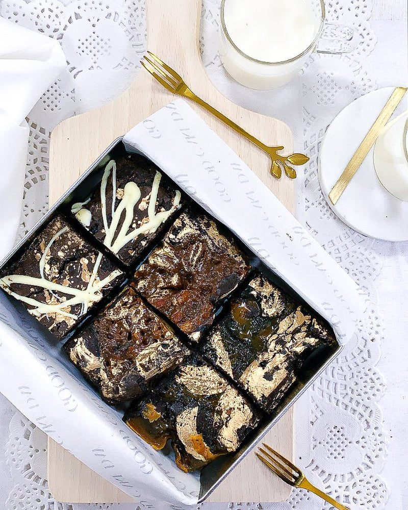 Chocolate Brownie Variety Box & Mini Moet Gift Set
