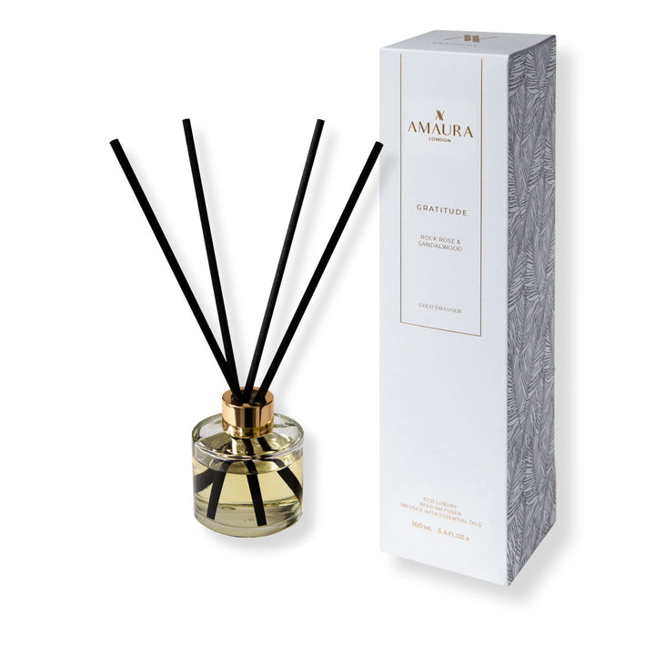 Gratitude Luxury Reed Diffuser – Rock Rose & Sandalwood