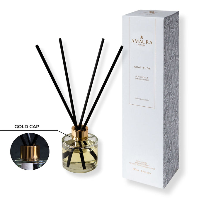 Gratitude Luxury Reed Diffuser – Rock Rose & Sandalwood