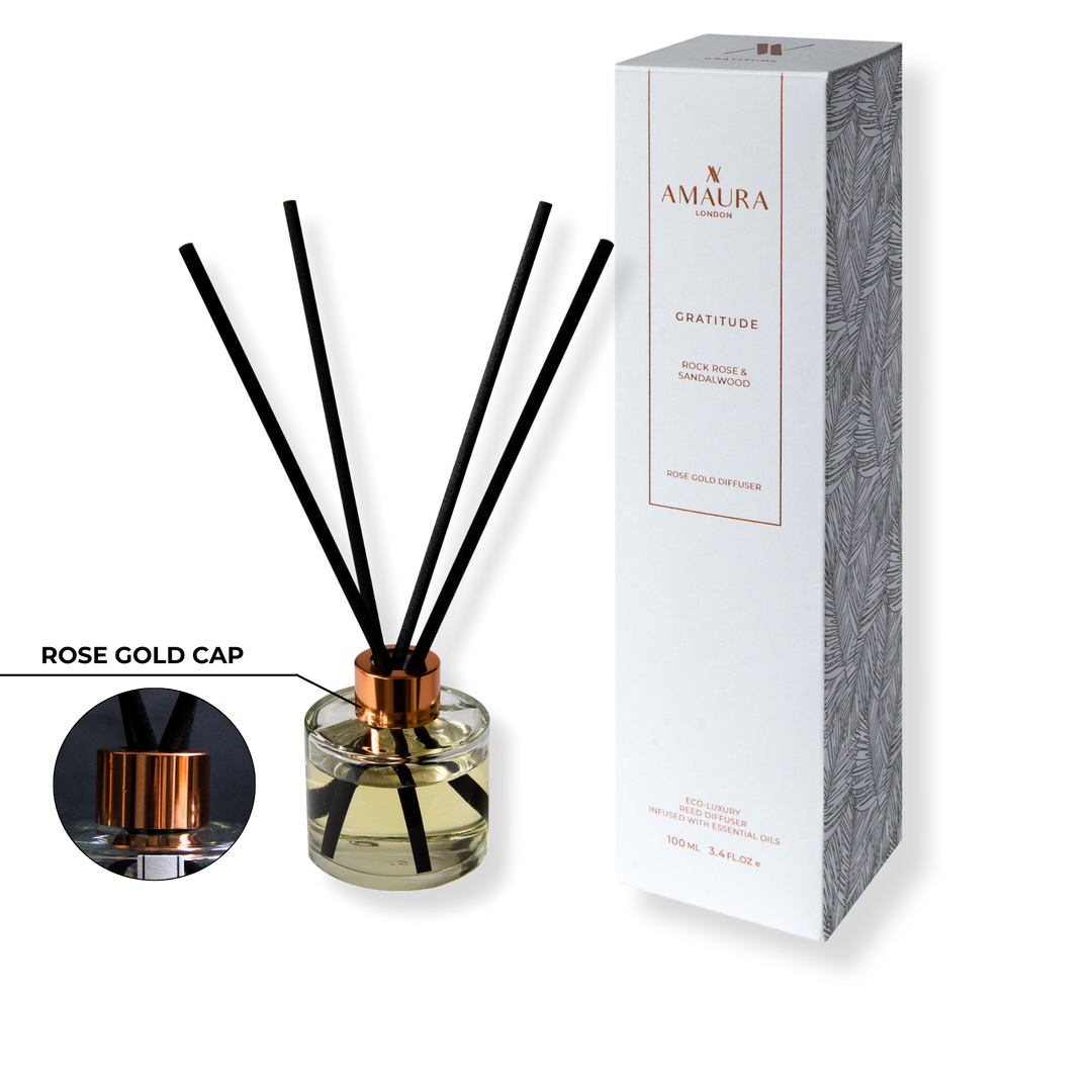 Gratitude Luxury Reed Diffuser – Rock Rose & Sandalwood