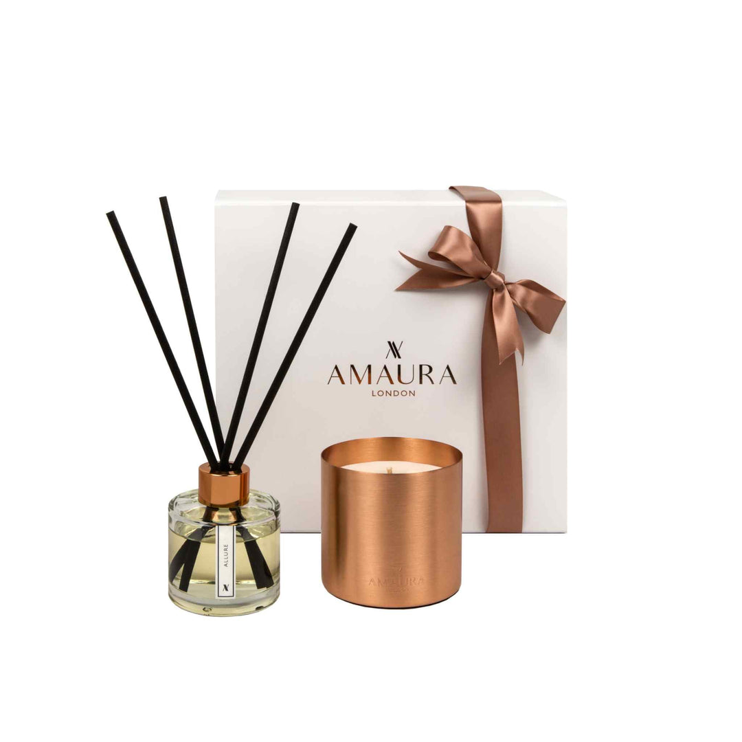 Gratitude Rock Rose & Sandalwood Candle and Diffuser Set