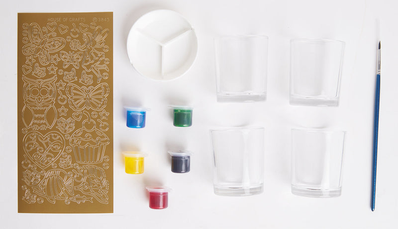Creative Candle Votives Glass Painting Kit