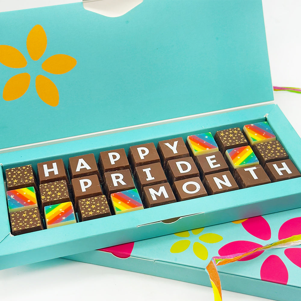 Pride Month Rainbow Chocolate Box