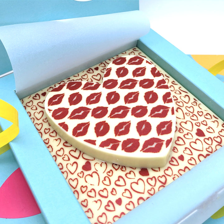 Personalised White Chocolate Heart Gift