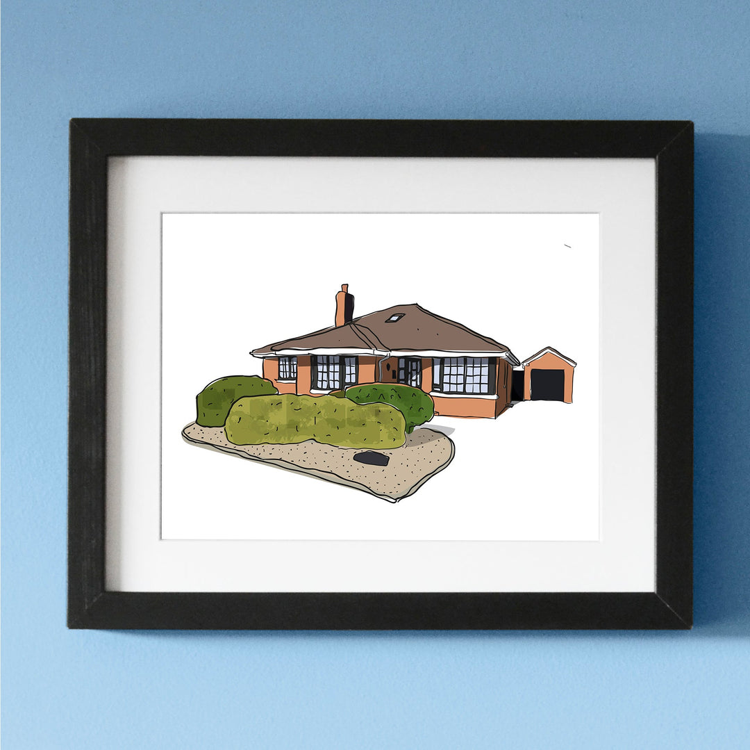 Personalised House Illustration Print