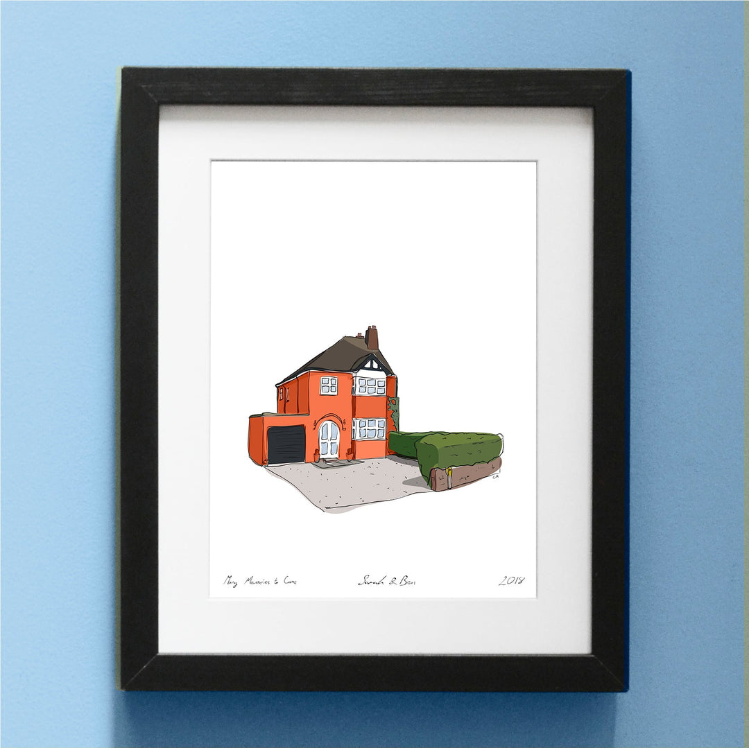 Personalised House Illustration Print