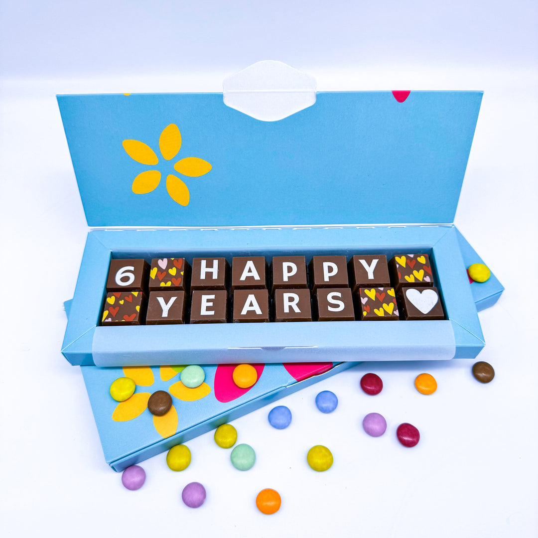 Personalised Anniversary Belgian Chocolate Box