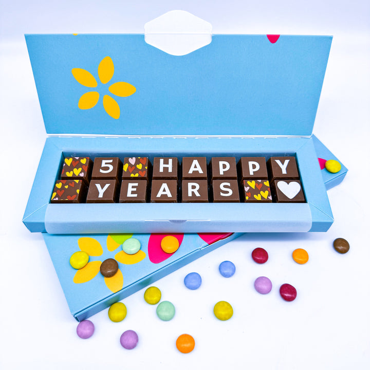 Personalised Anniversary Belgian Chocolate Box