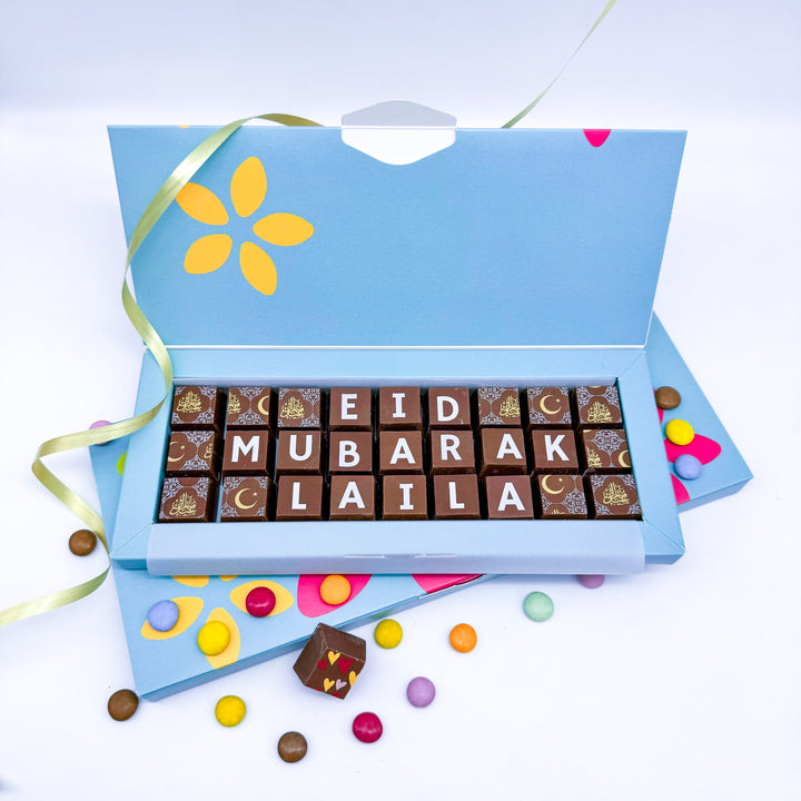 Personalised Eid Mubarak Belgian Chocolate Box
