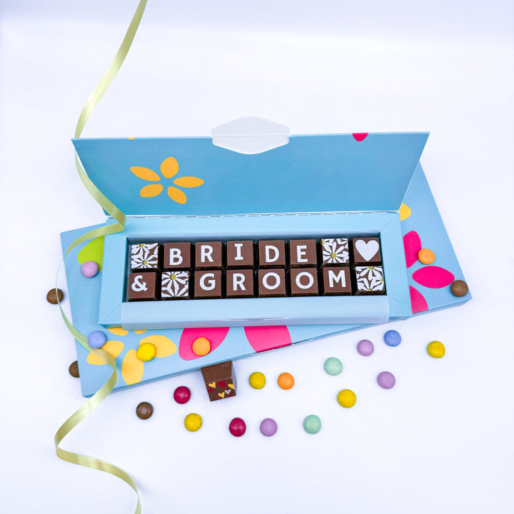 Personalised Bride and Groom Chocolate Gift