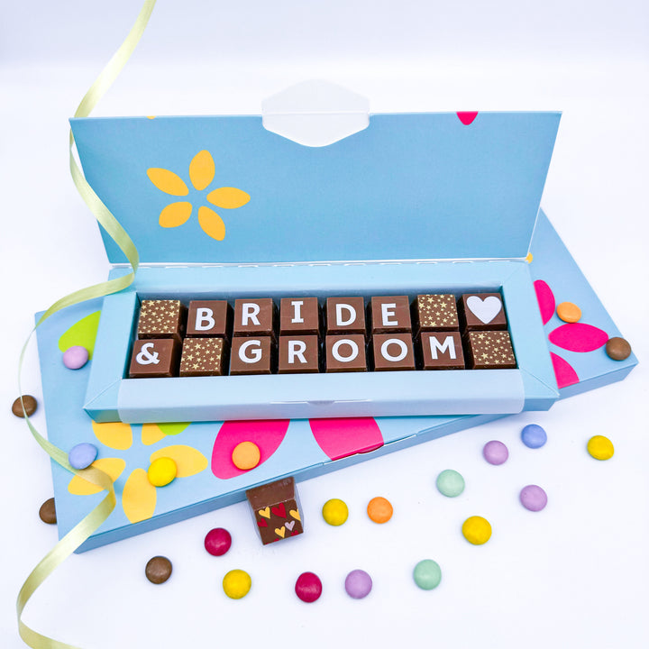 Personalised Bride and Groom Chocolate Gift