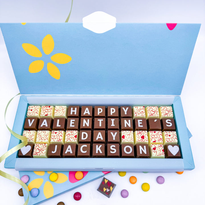 Personalised Valentine's Day Chocolate Blocks