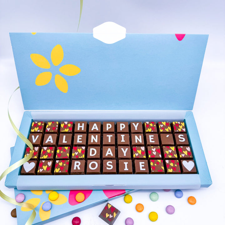 Personalised Valentine's Day Chocolate Blocks
