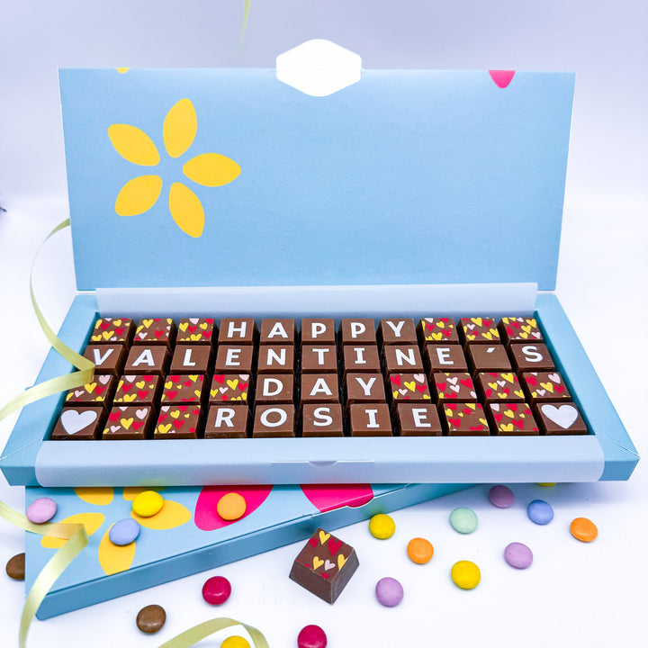 Personalised Valentine's Day Chocolate Blocks