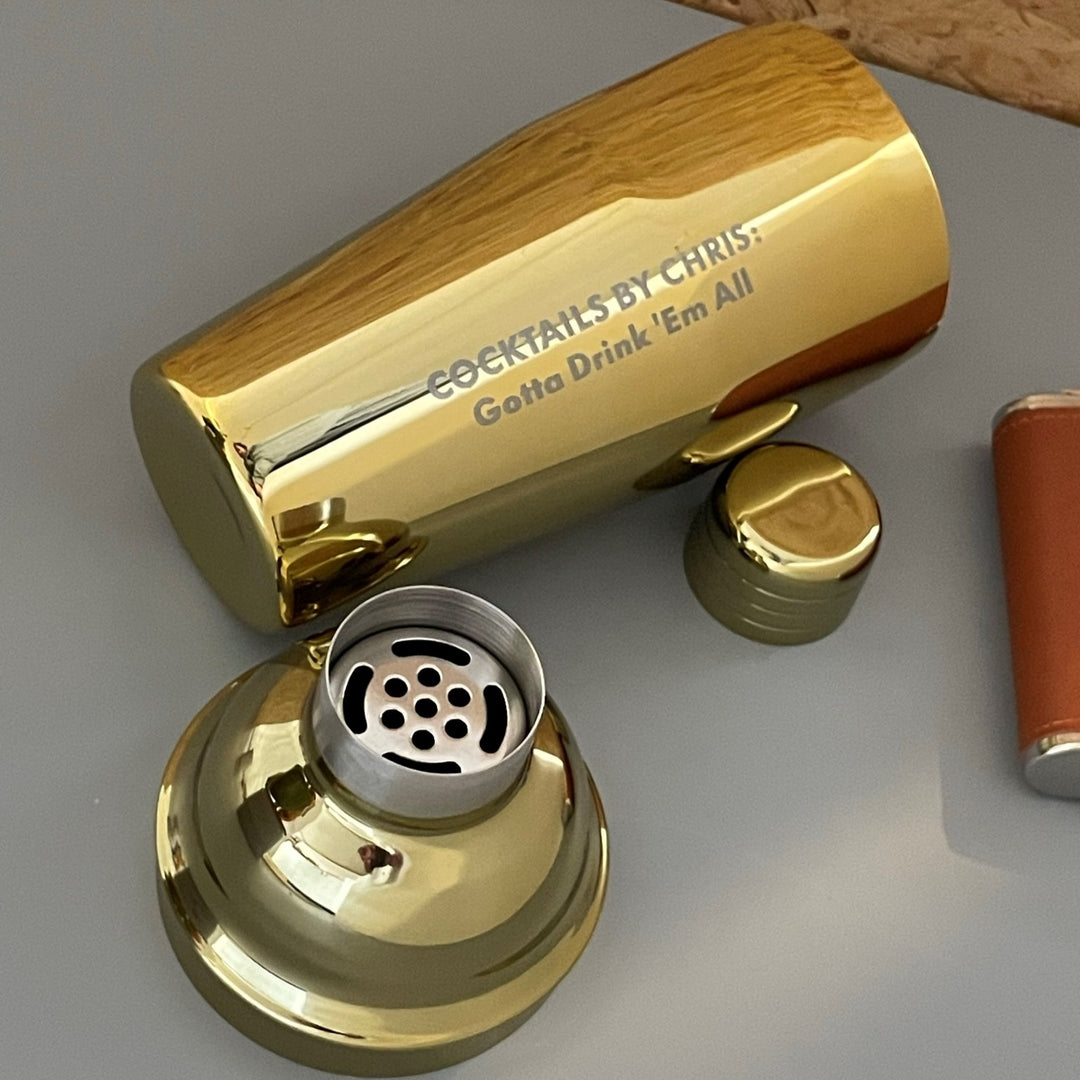 Gleaming Gold Cocktail Mixer