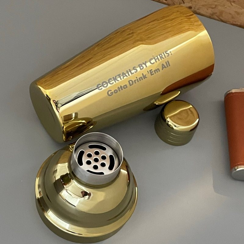 Gleaming Gold Cocktail Mixer