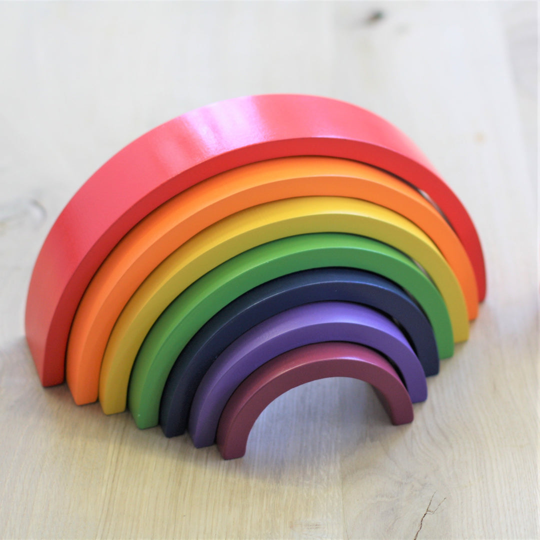 Rainbow Wooden Building Blocks