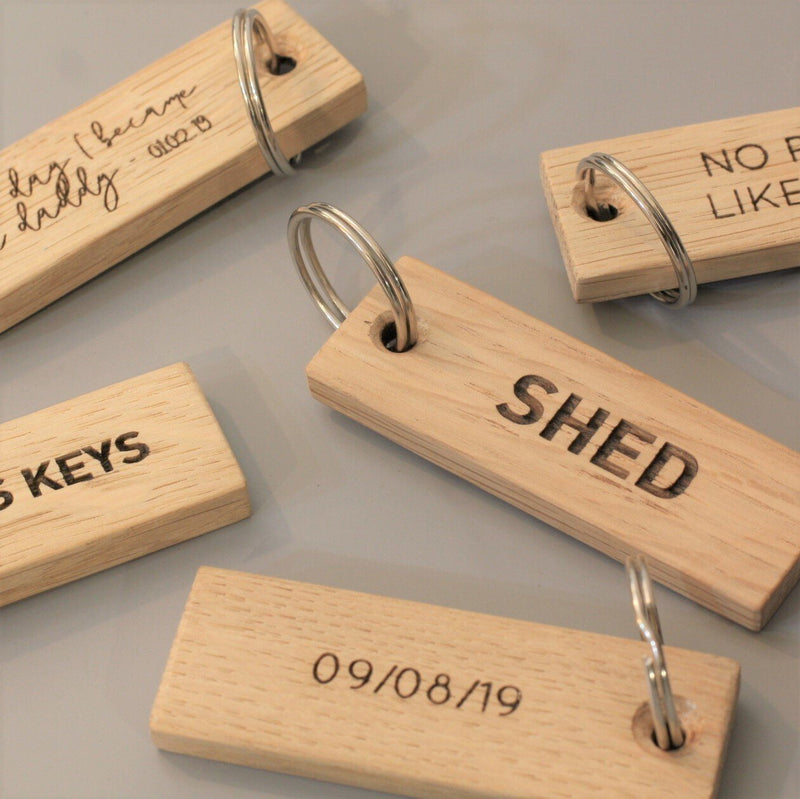 Personalised Wooden Keyring