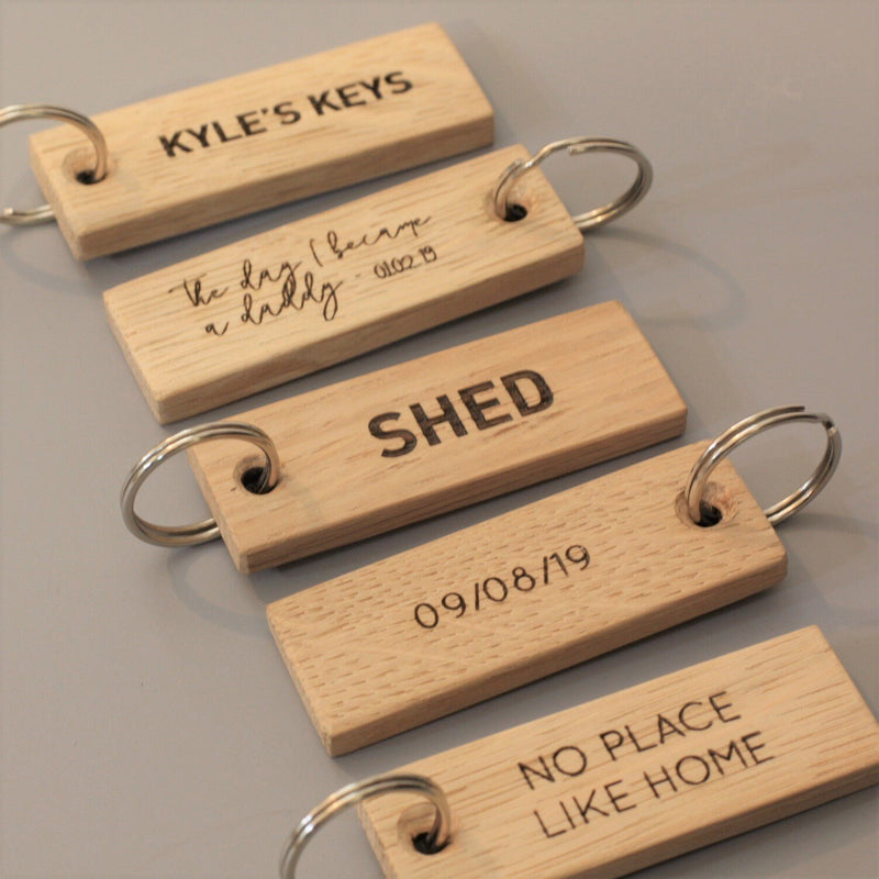 Personalised Wooden Keyring