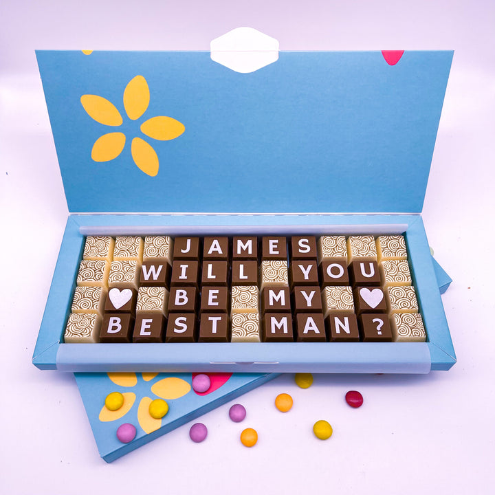 Personalised Be My Best Man Chocolate Letters