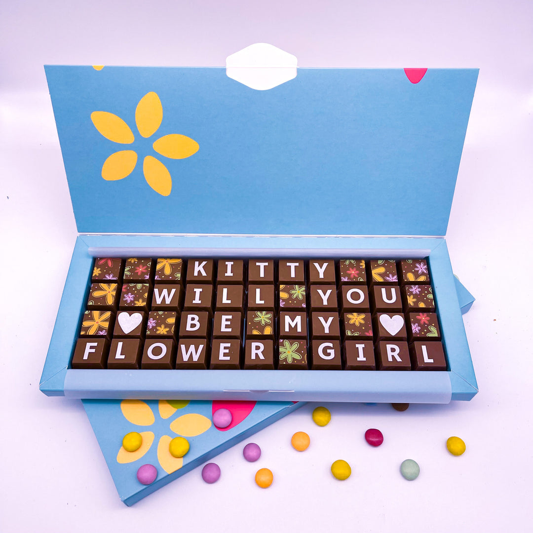 Personalised Flower Girl Chocolate Gift