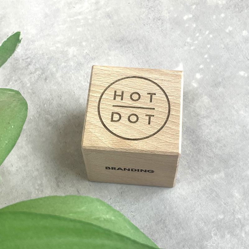 Personalised Wooden Branded Cube