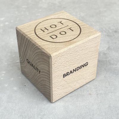 Personalised Wooden Branded Cube