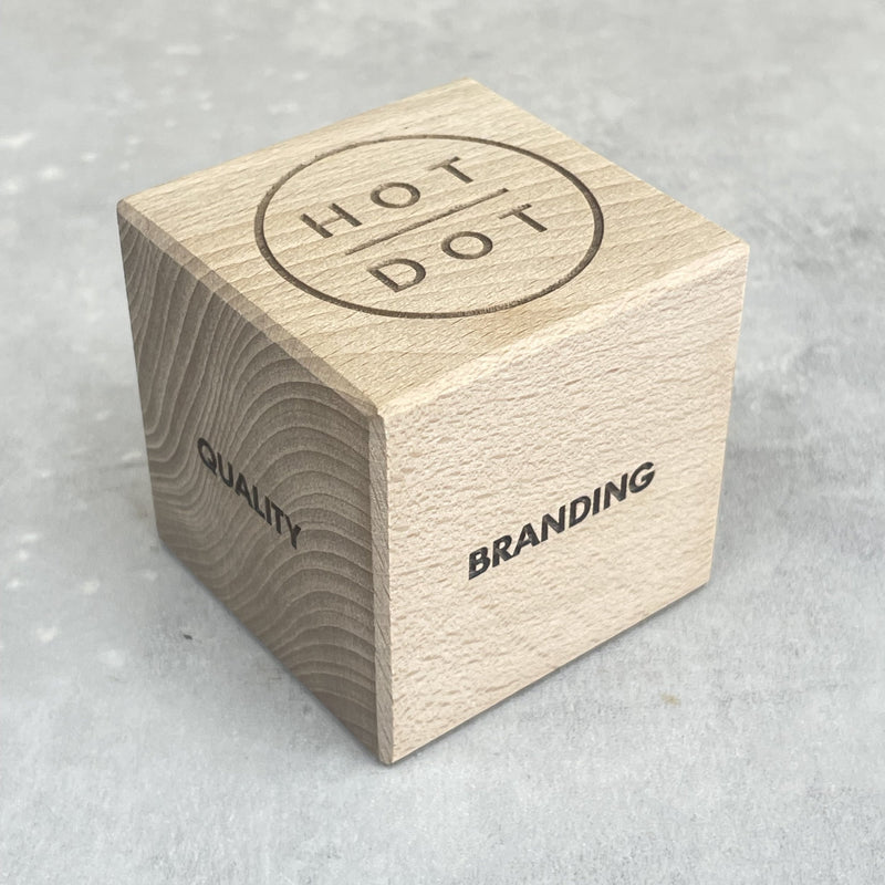 Personalised Wooden Branded Cube
