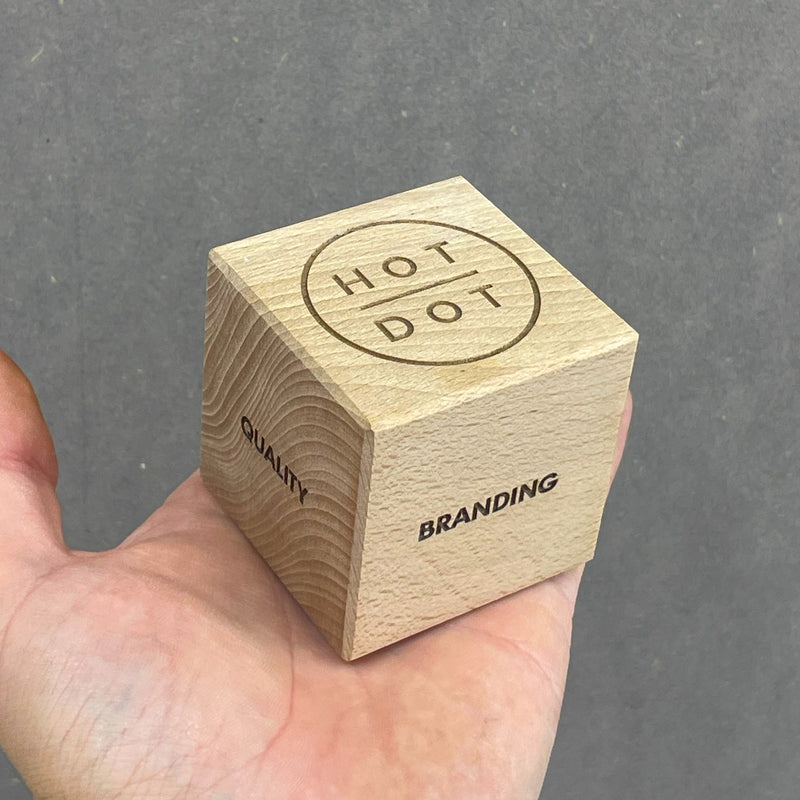 Personalised Wooden Branded Cube