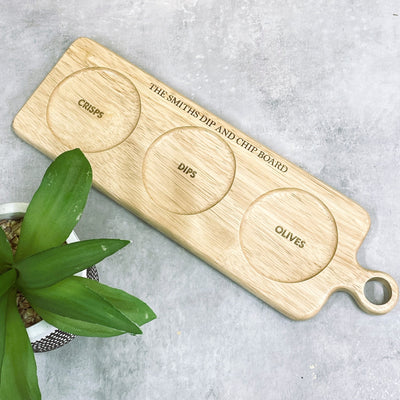 Wooden Chip and Dip Serving Board