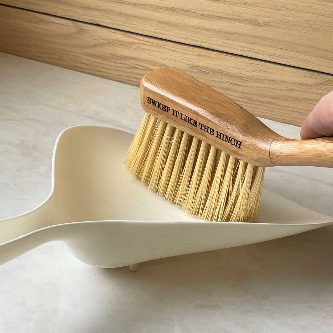 Personalised Bamboo Dustpan and Brush Set