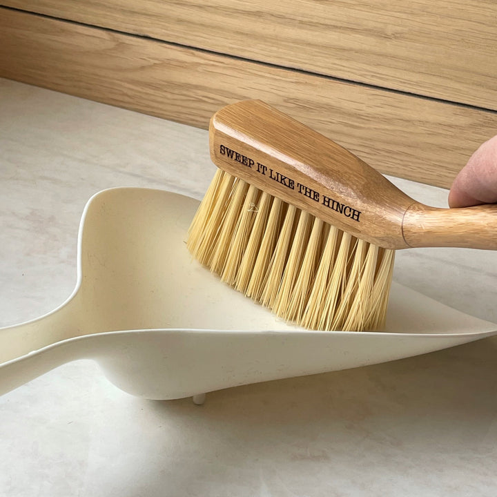 Personalised Bamboo Dustpan and Brush Set