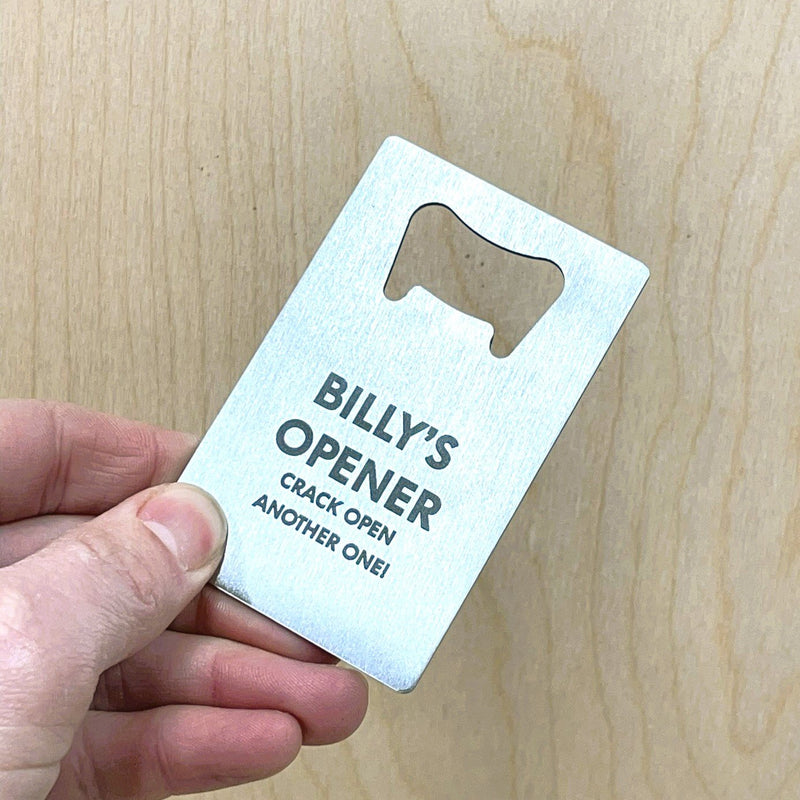 Personalised Flat Metal Bottle Opener