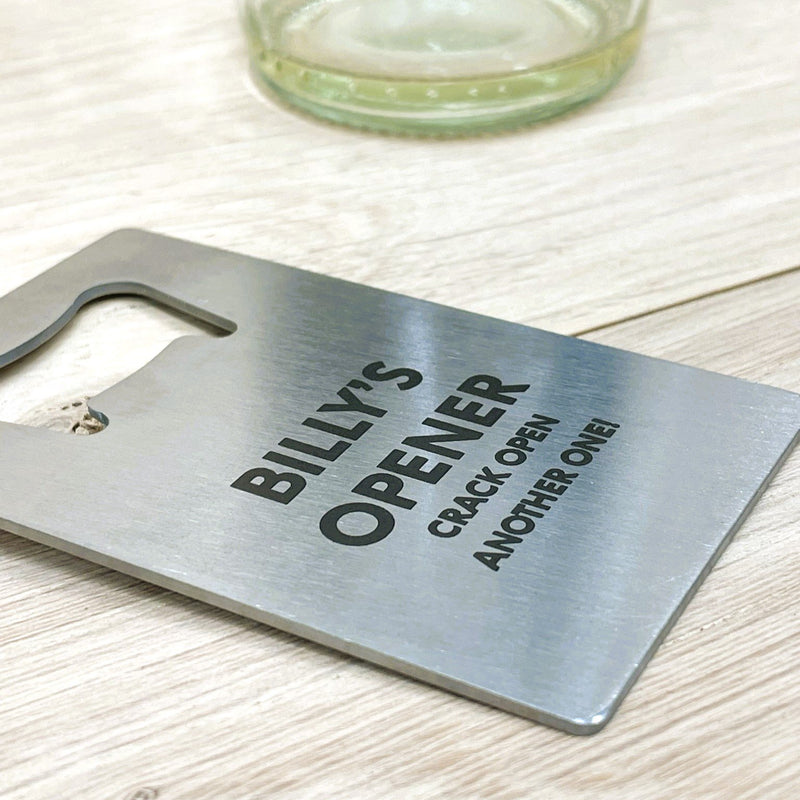 Personalised Flat Metal Bottle Opener