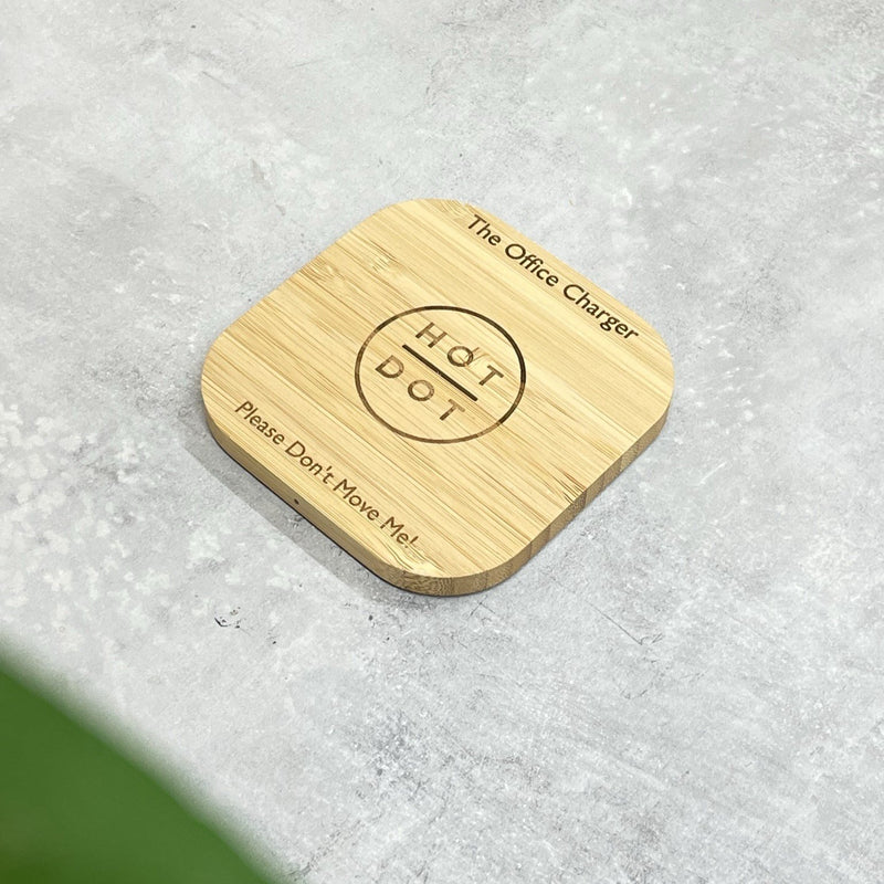 Personalised Wooden Wireless Phone Charger
