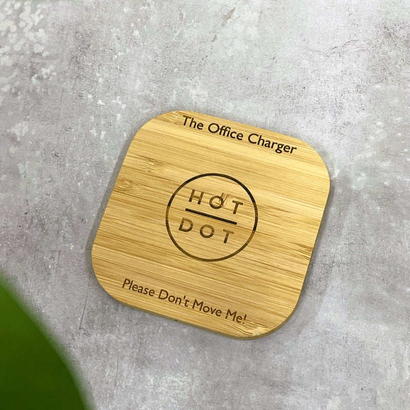 Personalised Wooden Wireless Phone Charger